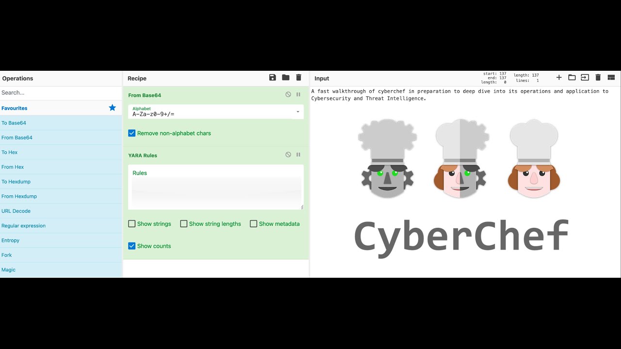 Cyberchef Overview Youtube Cyberchef Overview Youtube