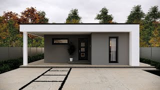 SIMPLE and MODERN Facade - Incredible WARM and COZY Interior