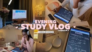 motivational evening study vlog 🌆 study chemistry with me in pharmacy school + how I study chemistry