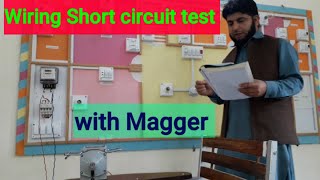 short circuit test of wiring with Megger