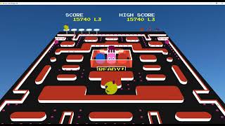 JavaFX Ms. Pac-Man (Tengen) - Playing in 2D and 3D