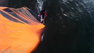 Forward rail ride Windsurfing