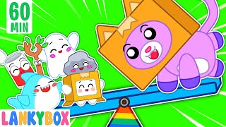 Yes Yes Playground! Giant Foxy Plays Seesaw with Friends | LankyBox Channel Kids Cartoon