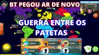 Pegou ar no jogo! GUERRA DE PATETAS QUEM JOGA MAIS?? GAULES JOGANDO WAR com Lindinho, Liminha e Bt0