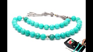 سبحة هولايت طبيعي Howlite حجر التهدئة