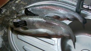 Красная рыбка слабосолёная своими руками. Lightly salted trout .The recipe is from Russia.