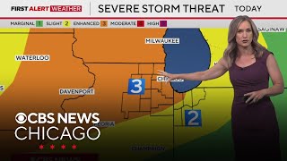 Severe storm threat on Wednesday