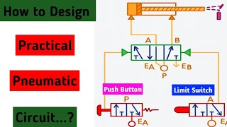 How to design a Pneumatic Circuit diagram । Operation Double Acting Cylinder.