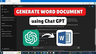 How to Generate Word Documents Using CHAT GPT (For FREE!!!)