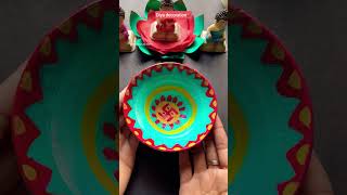 Diya decoration idea🪔for school competition😱 #shorts #youtubeshorts #diwali #festival #diy