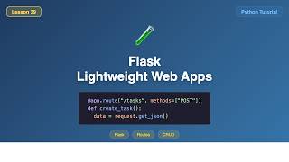 Flask in Python - GET, POST, PUT, DELETE with curl Testing #39