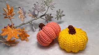 يقطين ميداليه كروشيه ديكور الخريف مناسب للمبتدئين  Crochet pumpkin Keychain