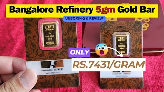 Bangalore Refinery 5gm Gold Bar | Flipkart Sale | Unboxing \u0026 Review