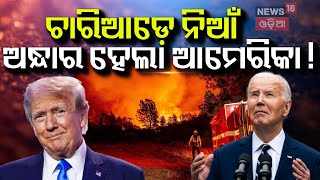 Los Angeles Fire: ଆମେରିକା ଜଙ୍ଗଲରେ ଭୟଙ୍କର ନିଆଁ | LA Wildfire Video | Odia News N18G