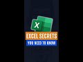 3 Excel Secrets You Need to Know!