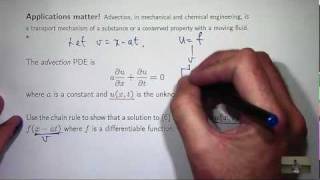 Advection PDE + chain rule