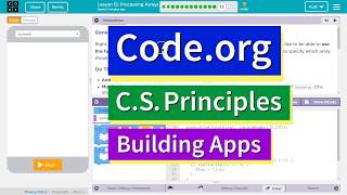Processing Arrays Lesson 15.13 Tutorial with Answers Code.org CS Principles