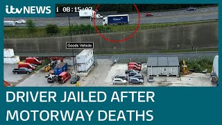 Lorry driver given ten months in jail for deaths of two men on smart motorway | ITV News