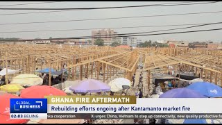 Rebuilding begins after Ghana's largest second-hand clothing market fire