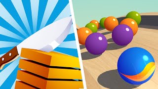 Slice it all Vs Marble Run Race - All Levels NEW UPDATE Gameplay Android, iOS #128