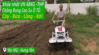 Xạc cỏ tận gốc tơi luôn đất bằng máy xới chống rung Kachita tại Yên Mỹ Hưng Yên