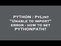 PYTHON : PyLint 