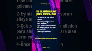 YENİ EVLİLERİN MUTLAKA ÇİZMESİ GEREKEN 6 SINIR #aile #ilişkikoçu #ilişkiler | Canten Kaya Videoları