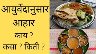 आयुर्वेदानुसार आहार काय ? कसा ? किती ? healthy diet in marathi.Ayurved marathi. aahar in marathi