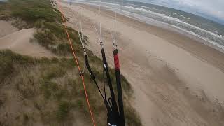 Speedsoaring Wijk aan Zee. Strong Wind speedflying at the Dunes