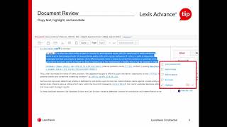 Folders and Document Review Tools on Lexis Advance