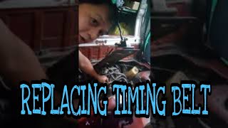 replacing timing belt and tensioner suzuki F5A