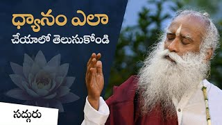 ధ్యానం ఎలా చేయాలి - కొత్త వారి కోసం! How to Meditate for Beginners | Sadhguru Telugu #sadhguru
