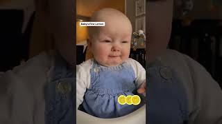 Baby first lemon reactions 😁 #funnymoments