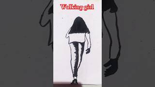 walking girl #viral #shortsfeed #shorts #youtubeshorts #viralvideo #shortvideo #art #painting #black