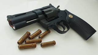 실총방식 격발..  파이슨 더블액션 리볼버 모델건 HAIBAO Python Double Action Revolver ModelGun