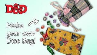 DIY Dice Pouch | Easy Sewing Tutorial for D&D & Tabletop Games