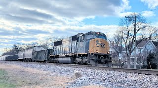 Single MAC CSXT4534 leading a Northbound CSX mixed manifest on track one