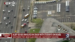 Alief ISD bus involved in crash with students on board