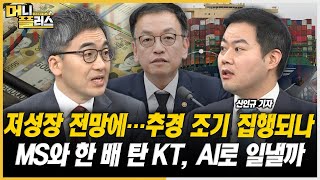 [이슈레이더] '1%대' 저성장, 조기 추경으로 답 찾나ㅣKT-MS 협업, 인사로 본격화?ㅣ예상 밑돈 테슬라 인도량ㅣAI 기업 와이즈넛, 공모가 적정가치는ㅣ한국경제TVㅣ머니플러스