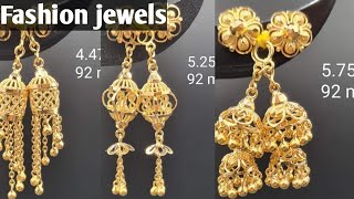 Latest jimikki designs with weight details#cbttype#fashionjewels#newdesigns#traditional#jimikki#gold