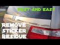 How to remove sticker or tape residue off your car