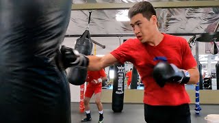 DMITRY BIVOL DENTS UP HEAVY BAG TRAINING FOR CANELO! SHOWS KO POWER & ACCURACY IN WORKOUT!