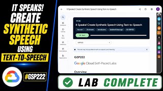 It Speaks! Create Synthetic Speech using Text-to-Speech #GSP222 #qwiklabsarcade2026