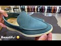 how to clean suede shoes. loro piana summer walk asmr