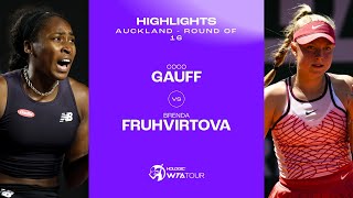 Coco Gauff vs. Brenda Fruhvirtova | 2024 Auckland Round of 16 | WTA Match Highlights