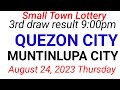 STL - QUEZON CITY,MUNTINLUPA CITY August 24, 2023 3RD DRAW RESULT