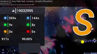 osu! | bro_gamer72 🇺🇸 | Hardwell \u0026 Joey Dale ft. Luciana - Arcadia [Paradise] +DT 99.00% FC 366pp #4