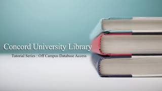 Off Campus Database Access