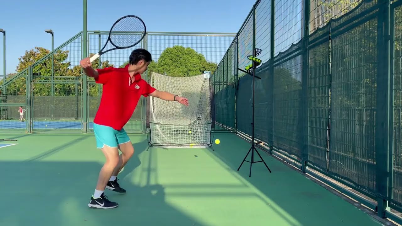 Tennis Ball Machine How To Practice Tennis Along - YouTube