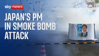 Japan: Prime minister evacuated after smoke grenade attack